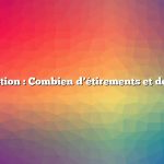 Question : Combien d’étirements et de plis